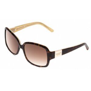 KATE SPADE LULU Women's Sunglasses Tortoise Havana/Off-White/Gold Sparkles 55 mm